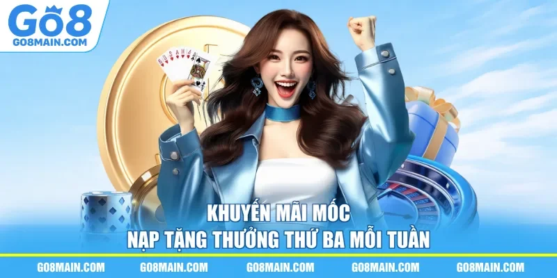 Khuyến mãi mốc nạp tặng thưởng thứ ba mỗi tuần